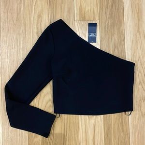 BRAND NEW WITH TAGS - one shoulder long sleeve crop